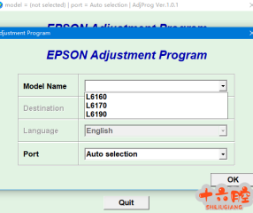 爱普生调整程序L6160,L6170,L6190清零软件废墨清零
