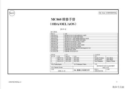 OKI MC860彩色激光一体机中文维修手册+英文零件手册